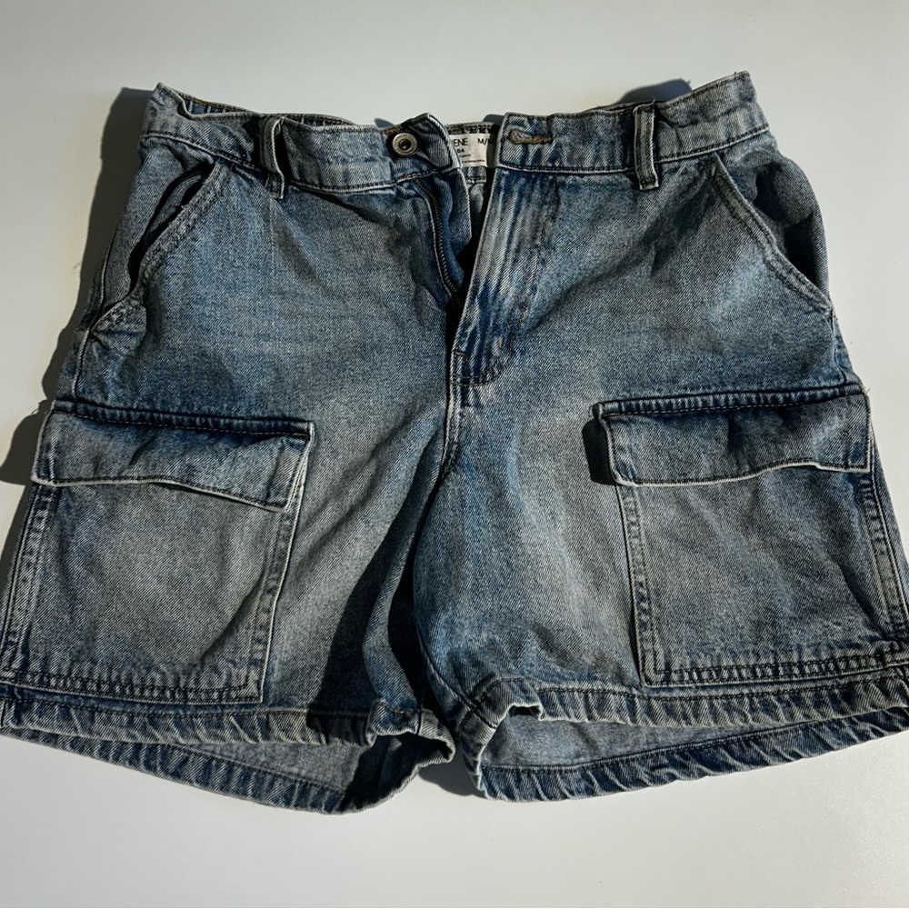 Ardene Light Blue mid rise Denim Bermuda Shorts